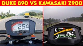 DUKE 890 VS Z900 | 0 TO 100 | TOPSPEED CLOSE BATTLE !!!