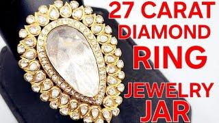 JEWELRY JAR UNBOXING REVEAL  MASSIVE DIAMOND RING #gold #diamond #unboxing #ring #jewellery #2024