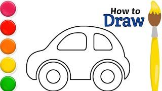 blue car  drawing for kids. how to draw car. #cardrawing #kidsdrawing #easydrawing