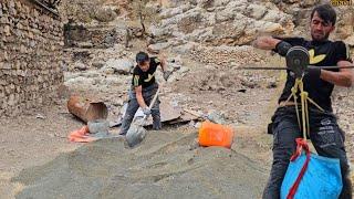 Cementing the floor of the mountain house and preparing for the cold season