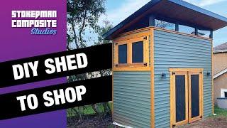 Building a Modern Shed with Storage Loft