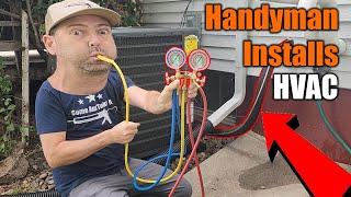 Handyman Tries To Install HVAC Line Sets | THE HANDYMAN |