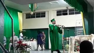 Playing violin “ A Million Dreams “ for graduation Stephen Davis