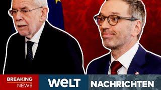 ÖSTERREICH: FPÖ-Hammer! Präsident Van der Bellen beauftragt Rechte mit der Regierungsbildung | LIVE