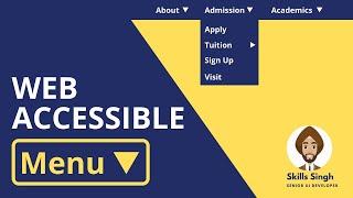 HTML Menu: How To Make Mega Menu Web Accessible? | Digital Accessibility Tutorial