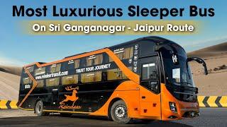 Sri Ganganagar to Jaipur Volvo Sleeper Bus  Journey | Reindeer Transit Volvo 9600 sleeper Bus