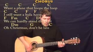 Christmas Don't Be Late (Christmas) Strum Guitar Cover Lesson in C with Chords/Lyrics