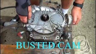 DESTROYED! What a BUSTED CAM looks like. Briggs and Stratton OHV INTEK model engine common problem