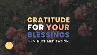 GRATITUDE FOR YOUR BLESSINGS | DAILY 3-MINUTE GUIDED MEDITATION | APRIL 16, 2023 | 180RITUAL