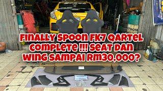 Finally Spoon Civic FK7 Qartel dah complete!!! Wing dan seat saja rm30,000???