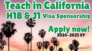 ‼️URGENT‼️ INTERNATIONAL TEACHERS NEEDED IN CALIFORNIA‼️ You have time to apply‼️