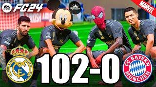 FIFA 24 | RONALDO, MESSI, SPIDER MAN, SON GOKU, BATMAN, ALL STARS | Real Madrid 102 - 0 FC BAYERN