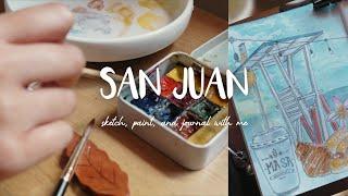 Sketch, Paint, and Journal with Me : San Juan Beach Trip 2023 | Illustrated Journal | + Quick Vlog