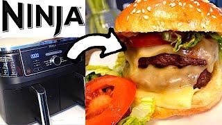 WOW! Air Fryer frozen BURGERS in Ninja Foodi Max Dualzone air fryer!