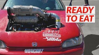 Will This Finally Run 9s? Drag EG Civic J37 to J35 and Transmission Swap