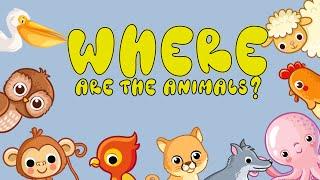 Where Are the Animals? song | wh-questions | early childhood skills | free printables