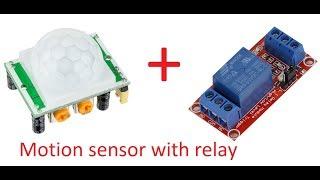 PIR Motion sensor /detector module HC-SR501 with relay circuit schematic Room automatic light