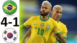 Бразилия разгромила Корею! Фантастический футбол! Бразилия Южная Корея обзор Brazil Korea Highlights