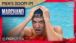 Leon Marchand KEEPS ROLLING with fourth individual gold of Paris Olympics in 200 IM | NBC Sports