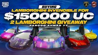 Buying Lamborghini Invencible for $150000 UC | 2 Lamborghini Giveaway |  PUBG MOBILE 