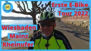 Erste E-Bike Tour 2022, Wiesbaden, Mainz, entlang des Rhein