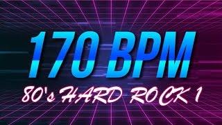 170 BPM - 80's Hard Rock - 4/4 Drum Track - Metronome - Drum Beat