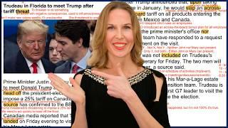 Donald Trump Meets Justin Trudeau in Florida  Learn English with the News