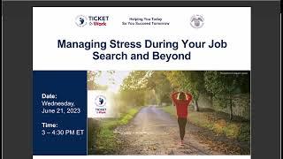 WISE 2023-06: Managing Stress During Your Job Search and Beyond