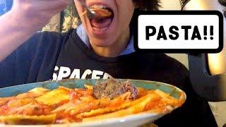 Ravioli and Penne Pasta - MUKBANG!!