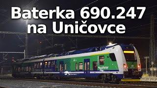 Vláčkaři jsou u toho | Bateriový Panter 690 247-2 na Uničovce! (4. 12. 2024)