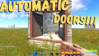 Rust: Using Electricity to Build Automatic Opening Doors | A Cool Rust Base Building Tip