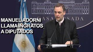 Conferencia del vocero Manuel Adorni del 22 de agosto de 2024