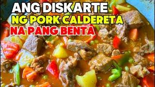 Saucy pork caldereta, pang karenderya style