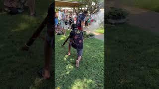 Smoking Ceremony by the Larrakia Nation in Australia. Welcoming the Queen Anne ship #didgeridoo #aus