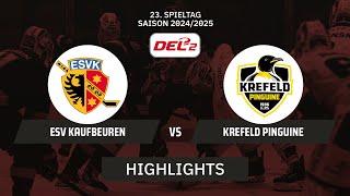 DEL2: ESV Kaufbeuren vs. Krefeld Pinguine I Highlights - 23. Spieltag | SDTV Eishockey