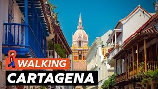 ⁴ᴷ Walk the World | COLOMBIA | CARTAGENA: Immersive Walk of Old Walled City | Narrated