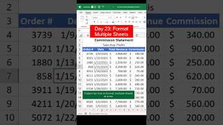 Format multiple sheets at the same time in Excel #excel #workhacks #25daysofspreadsheets