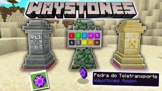 Waystone Addon - O MELHOR ADDON DA PEDRA DE TELETRANSPORTE PARA SEU MCPE 1.17!