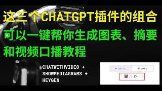 这三个ChatGPT插件的组合，可以一键帮你生成图表、摘要和视频口播教程 | chatgpt