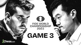 FIDE World Championship | Nepomniachtchi vs. Ding | Game 3 ft. Giri, Howell & Naroditsky