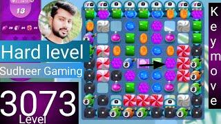 Candy crush saga level 3073 । Hard level । No boosters। Candy crush saga 3073 । Sudheer Gaming