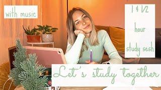 1.5 HOUR STUDY WITH ME | lo-fi music, real time study session