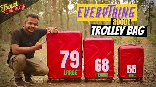 How to choose luggage bag Size : American Tourister Trolley Bag Set Unboxing