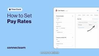 Connecteam | Time Clock | How to Set Pay Rates