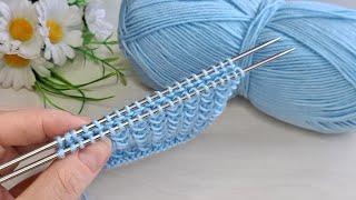 Yazlık örgülerinizde kullana bileceginiz iki şiş kolay örgü model ️Eays knitting crochet patterns