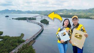 Unboxing our GOLD PLAY BUTTON in one of the Philippines LONGEST BRIDGE (Bluetti PV350)