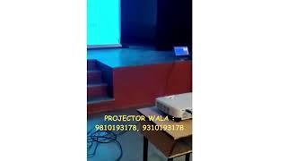 High Lumens Branded Projector And Projection Screen On Rent in School Auditorium by @PROJECTORWALA