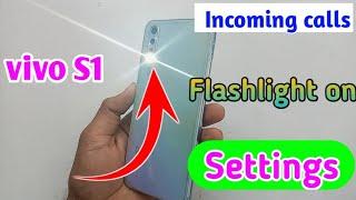 How to set flashlight notifications in Vivo S1/How To Flash Light Blink Incoming  call in Vivo s1