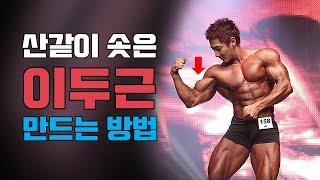 이운동을 잘하면 이두근이 산처럼 솟습니다