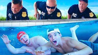 Hiding UNDERWATER from the POLICE! ft Unspeakable